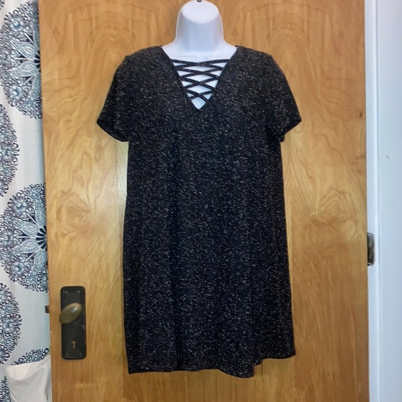 Heathered Black Bar by Melis Kozan Tunic Top Size  Medium NWT - Picture 1 of 9